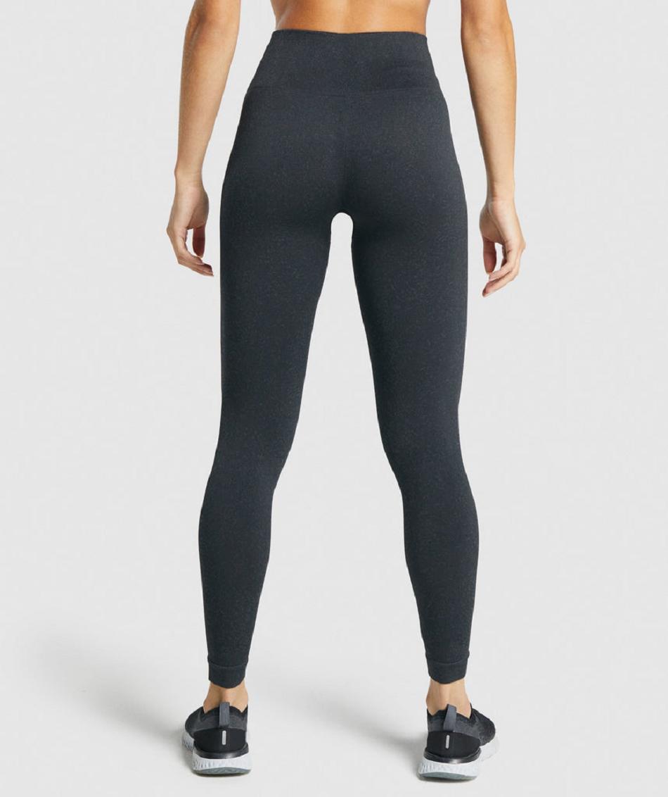 Gymshark Adapt Fleck Seamless Ženske Tajice Crne | HR 4068MQZ